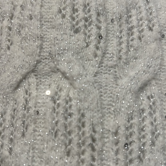 Express worn once holiday sweater. Size M. Sequence and silver - Picture 10 of 10